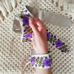 مچ بند کتان گلدوزی
