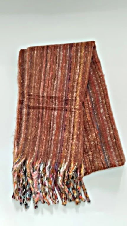 بیگ اسکارف پشمینه مدل آجری