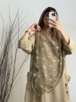 شال حصیری گل دوزی پاپیون