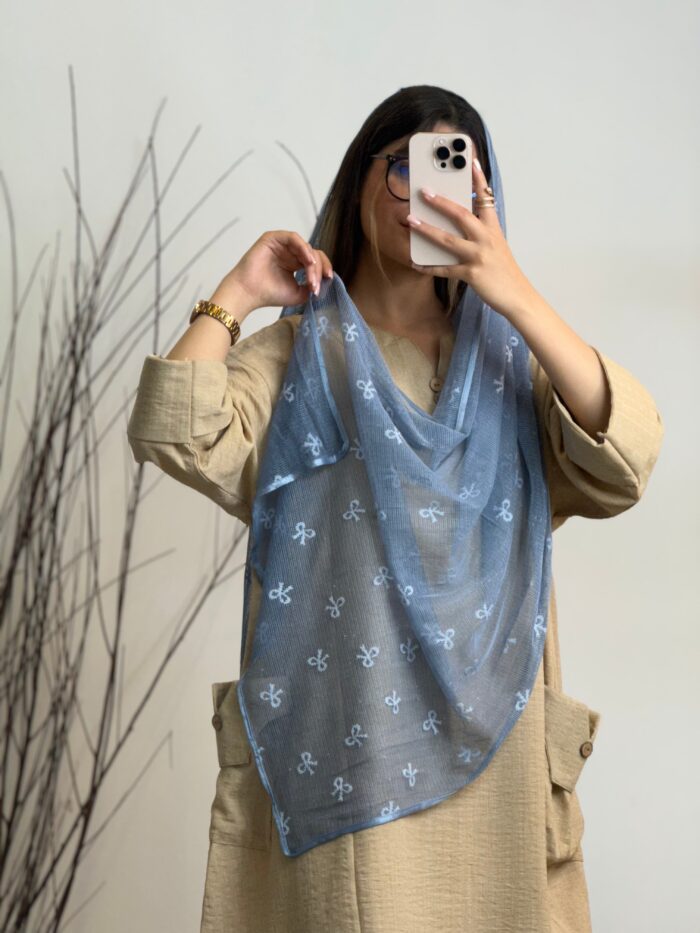 شال حصیری گل دوزی پاپیون